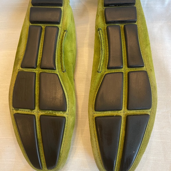 Sold ;Gorgeous Prada chartreuse suede driving shoes. 
Never worn. Size 38. - Picture 2 of 8